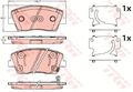 TRW GDB2253 Bremsbelagsatz, Scheibenbremse für GENESIS,KIA