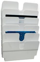DURABLE Wand-Prospekthalter-Set FLEXIPLUS 6, A4, 6 Fächer