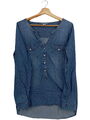 JACQUELINE DE YONG Jeansbluse Damen Gr. DE 40 blau Casual-Look