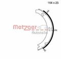 METZGER HANDBREMSBACKEN SATZ 164mm passend für MERCEDES E-KLASSE FESTSTELLBREMSE