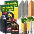 MANN INSPEKTIONSPAKET+6L MOTUL EFE 5W-30 ÖL passend für BMW 5er E60 61 163+177PS