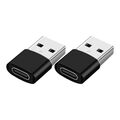 2x USB A auf USB C Adapter Ladeadapter Datenübertragung Buchse Konverter OTG A67