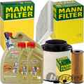 MANN INSPEKTIONSPAKET+7L CASTROL 5W-30 ÖL passend für AUDI A4 B8 Q5 2.7+3.0 D