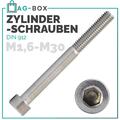 Zylinderschrauben ISK DIN 912 M1,6/M2/M3/M4/M5/M6/M8/M10M12/M14 Edelstahl A2 V2A