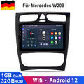 9" Android 12 Autoradio GPS Navi DAB+ WiFi BT 1G+32GB Für Benz CLK W209 W203