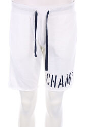 Champion Sweat-Shorts Print S weiß dunkelblau