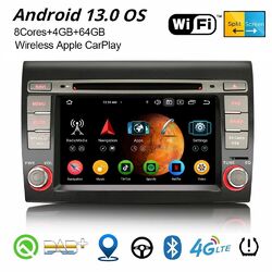 8-Kern Android 13 Fiat Bravo DAB+ Autoradio SWC DSP CarPlay DVD 4+64GB Wifi Navi