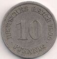 Deutschland 10 Pfennig, 1900 Prägezeichen "A" - Berlin