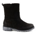 Isolierte Damen-Winterstiefel aus Leder 340BB schwarz