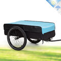 Lastenanhänger Fahrradanhänger Handwagen Transporter 50L 40 kg 16" Räder Blau