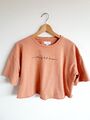 Topshop oversized geschnittenes Da.T-Shirt, apricot, Gr.S