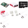 Raspberry Pi 4 Computer Modell B, 4GB RAM Full Starter KIT, weiß Bundle