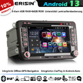 8-Kern Android 13 Autoradio GPS SWC Für VW Passat Golf 5 Jetta Polo Touran Seat