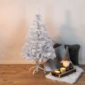 Weihnachtsbaum künstlich Baum Christbaum Tannenbaum mit Metallständer 120cm weiß