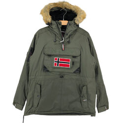 GEOGRAPHICAL NORWAY BECO ROL 13 Kaki Anorak Jacke Mantel Parka Größe L