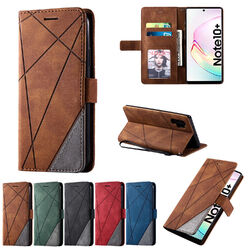 Für Handy Hülle Samsung Note20 S20 Ultra S9 S22 S24 Leder Flip Case Tasche Cover