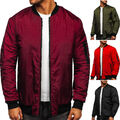 Übergangsjacke Steppjacke Bomberjacke Sweatjacke Unifarben Herren BOLF Casual