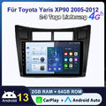 Autoradio Für Toyota Yaris XP90 Carplay Android 13 GPS NAVI SWC RDS DAB+ 2+64G