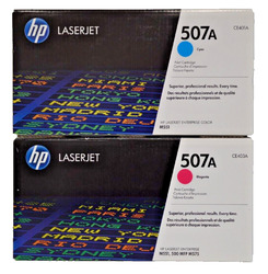 2x Original HP Toner 507A (1x CE401A Cyan & 1x CE403A Magenta) für LaserJet M551