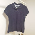 Tommy Hilfiger Damen Polo Shirt Blau M Slim fit RG036