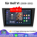 Android 13 Autoradio Carplay GPS NAVI WIFI RDS DAB+ SWC Für VW Golf VI 2008-2012