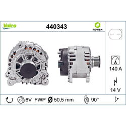 VALEO Lichtmaschine Generator LiMa ohne Pfand VALEO RE-GEN AT 440343