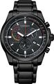 Citizen Herrenuhr Eco-Drive Solar Chronograph mit Gliederband Schwarz AT1195-83E