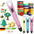 DIY Kinder 3D Stifte Set 3D Druckstift 36m 12Farben PLA Filament 3D Printing Pen