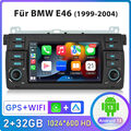 Für BMW 3er E46 M3 Carplay Android 13 Autoradio Navi RDS WiFi GPS BT DAB+ 2+32GB