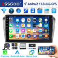 Autoradio DAB+ 64G Android 13 Carplay GPS Navi WIFI Kamera Für Mazda 3 2003-2009