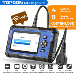 TOPDON AD600S Profi KFZ OBD2 Diagnosegerät 8 Services 4 System WIFI ABS/DPF/TPMS