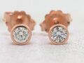 De Beers Forevermark Brillant Ohrstecker 585 Rotgold  2 Brillanten 0,20ct Si1