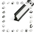 Aluminium Profile LED 1m 2m LED-Streifen Leucht Schiene Lichtleiste Alu Profil