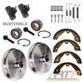 2x BREMSTROMMEL + 2x HANDBREMSSEIL HINTEN FÜR OPEL CORSA B TIGRA A