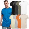 Urban Classics Long Shaped Turnup Tee Basic T-Shirt runder Saum Herren Men S-XXL