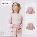 NAME IT Mädchen Langarmshirt mit Knopfverschluss und Rundhalsausschnitt
