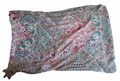 Tuch, Schal dünner geblümt gemustert mit Fransen 170 x 67 cm