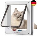 Sailnovo Katzenklappe Hundeklappe 4 Wege Magnet-Verschluss für Katzen, 19 * 20 