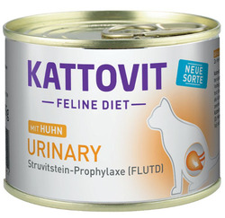 KATTOVIT ¦ Feline Diet - Urinary - Huhn - 12 x 185g ¦ nasses Katzenfutter bei Er