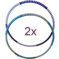 2x Hula Hoop Reifen - Fitness Erwachsene Hoopdance Bauchtrainer 6 Teile  1,03 kg