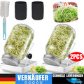 2x 1000ml Sprossenglas Set Keimglas Keimgerät Keimgläser Mit Abtropfschale Satz