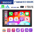 DAB+ 2 DIN 7'' Android 13 Carplay Autoradio 2+32G GPS Navi BT WIFI RDS HIFI USB