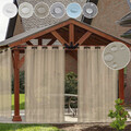 Wasserdicht Outdoor Vorhang mit Ösen Gardinen Garten UV Schutz Terrasse Rasen