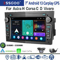 Für Opel Corsa C D Zafira B Vectra 32G Autoradio Carplay Android 13 GPS DVR +Kam