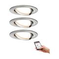 Paulmann EBL Set Nova Plus ZB Coin dim rd schw LED 3x6W 230V 51mm Eisen geb/Alu 