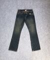 GUESS JEANS Damen Jeans Hose Gr. 27 Regular Bootcut Stretch Logo A19804 Blau