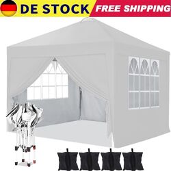 Falt Pavillon 100% WASSERDICHT Pavillion Gartenzelt Dachmaß Partyzelt 3x3m/3x6m⭐⭐⭐⭐⭐✔️UV Schutz 50✔️Nähte versiegelt✔4er/6er Sandsäcke