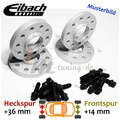 Eibach Spurplatten VA 14mm & HA 36mm für Porsche Cayenne 9PA :: 02 >> 10