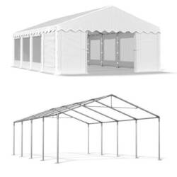 6x8m Partyzelt Moskitonetz Pavillon Bierzelt Festzelt Gartenzelt 8x6 weiß PE