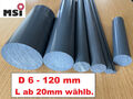 PVC Rundstab Vollstab D 6-120mm Stange  L ab 20mm!! grau Kunststoff Rundmaterial